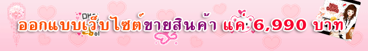 ออกแบบเว็บไซต์ขายสินค้า แค่ 6,990 บาท