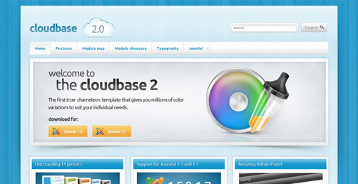 Cloudbase-2-0-joomla-2-5-templates-สีฟ้าสวย