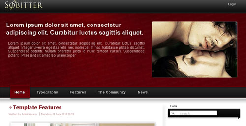 Sobitter-Red-Quality-Joomla-1-5-Template